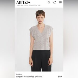Mint condition Aritzia Emporia Vest - Matte Pearl XL